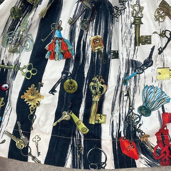 Diane Von Furstenberg Caran Keys Fit Flare Dress Ribbon Accent Sweetheart Sz 8 - Picture 10 of 16